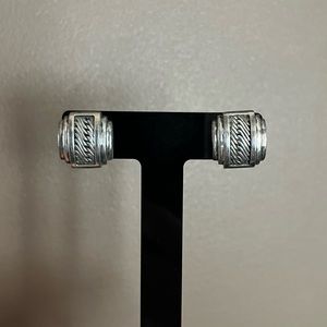 Lois Hill Indonesia 925 Stamped silver curved earrings